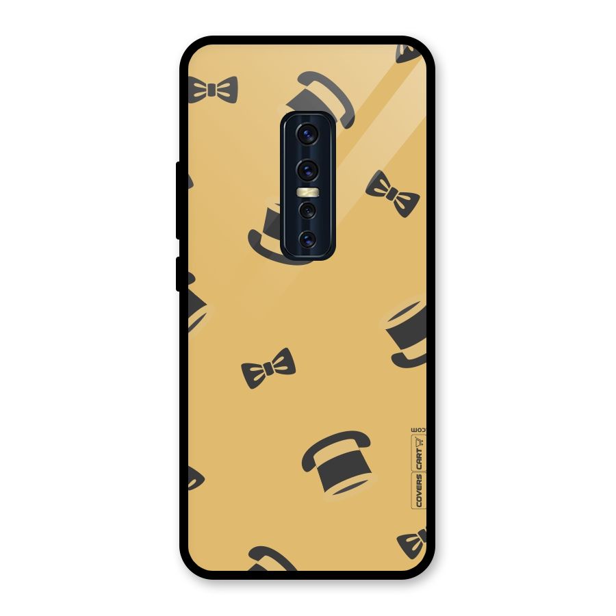 Hat and Bow Tie Glass Back Case for Vivo V17 Pro