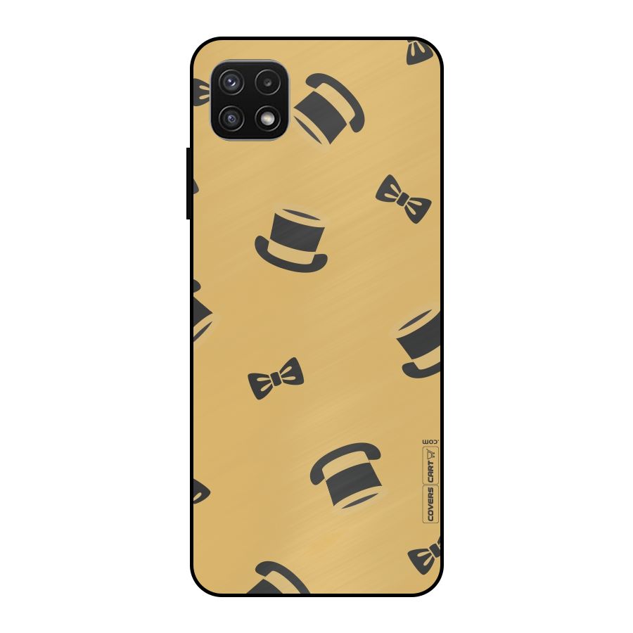 Hat and Bow Tie Metal Back Case for Galaxy A22 5G