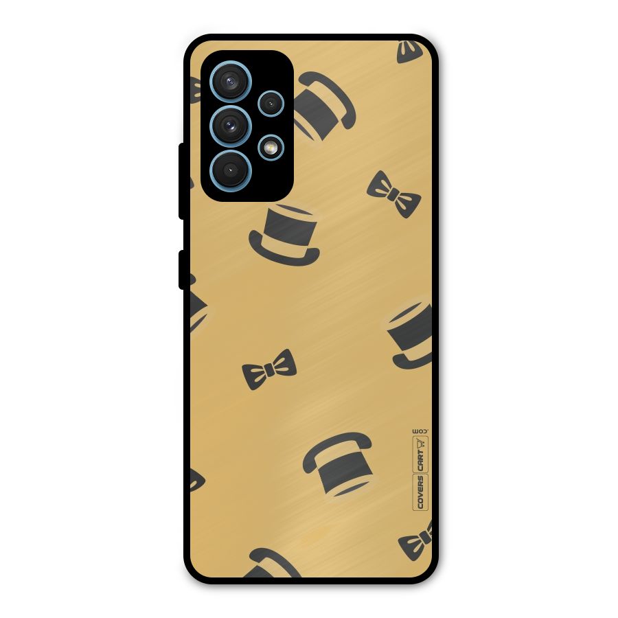 Hat and Bow Tie Metal Back Case for Galaxy A32