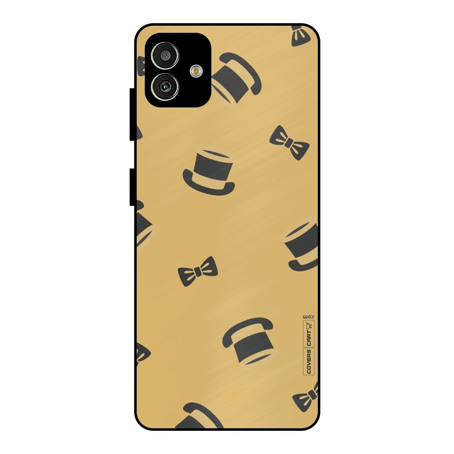 Hat and Bow Tie Metal Back Case for Galaxy M13 5G