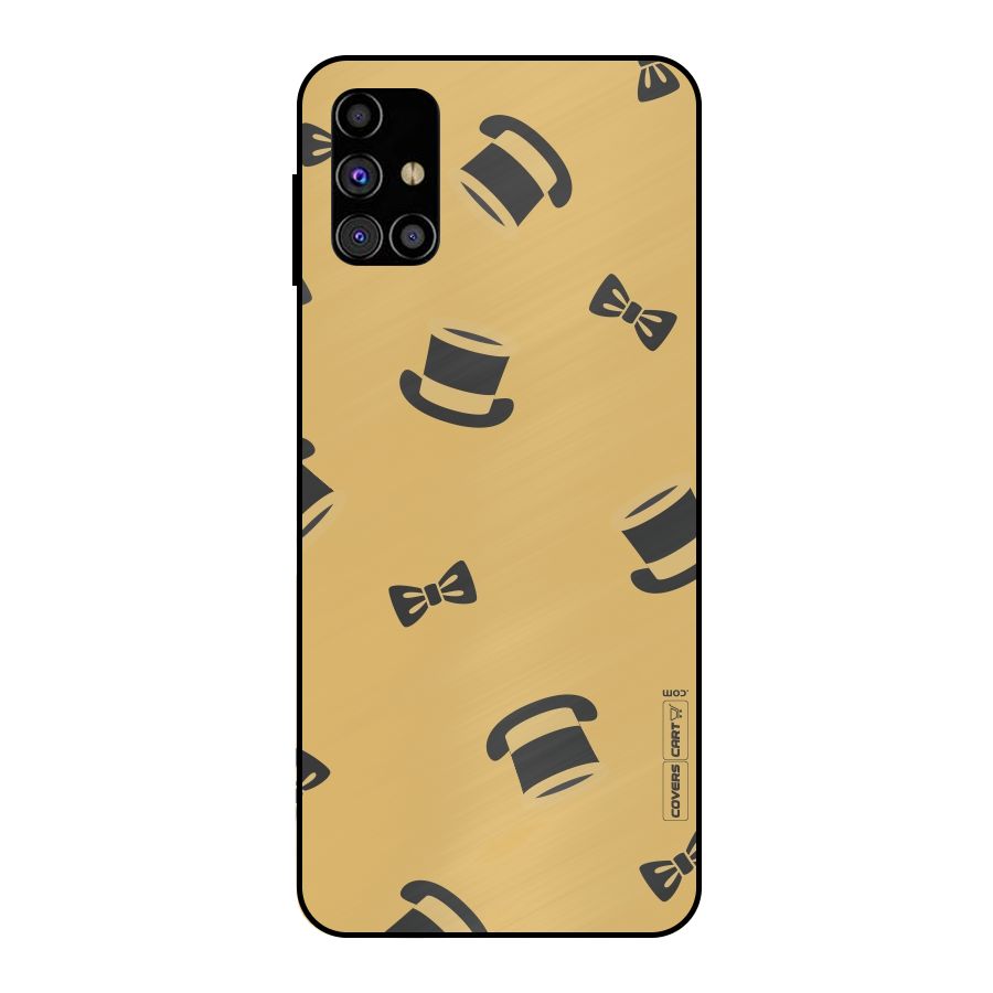 Hat and Bow Tie Metal Back Case for Galaxy M31s