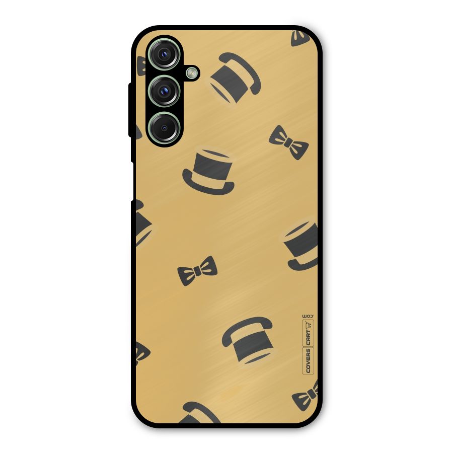 Hat and Bow Tie Metal Back Case for Galaxy M34
