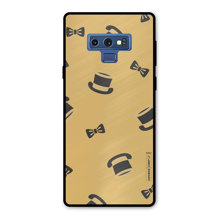 Hat and Bow Tie Metal Back Case for Galaxy Note 9