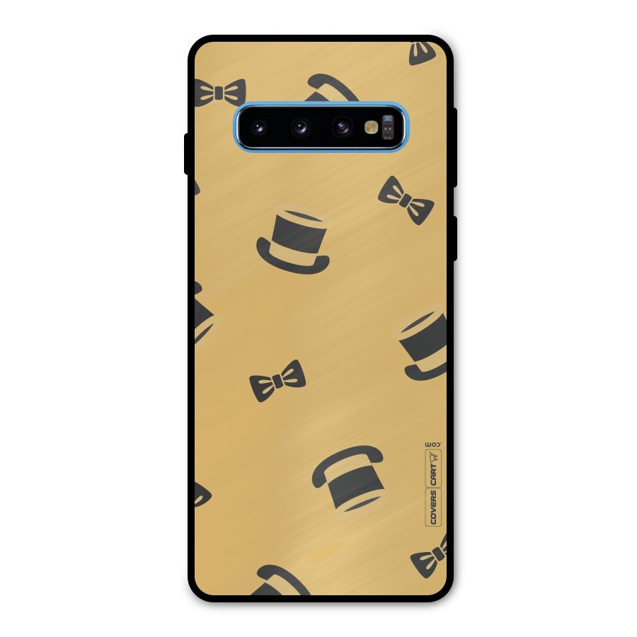 Hat and Bow Tie Metal Back Case for Galaxy S10