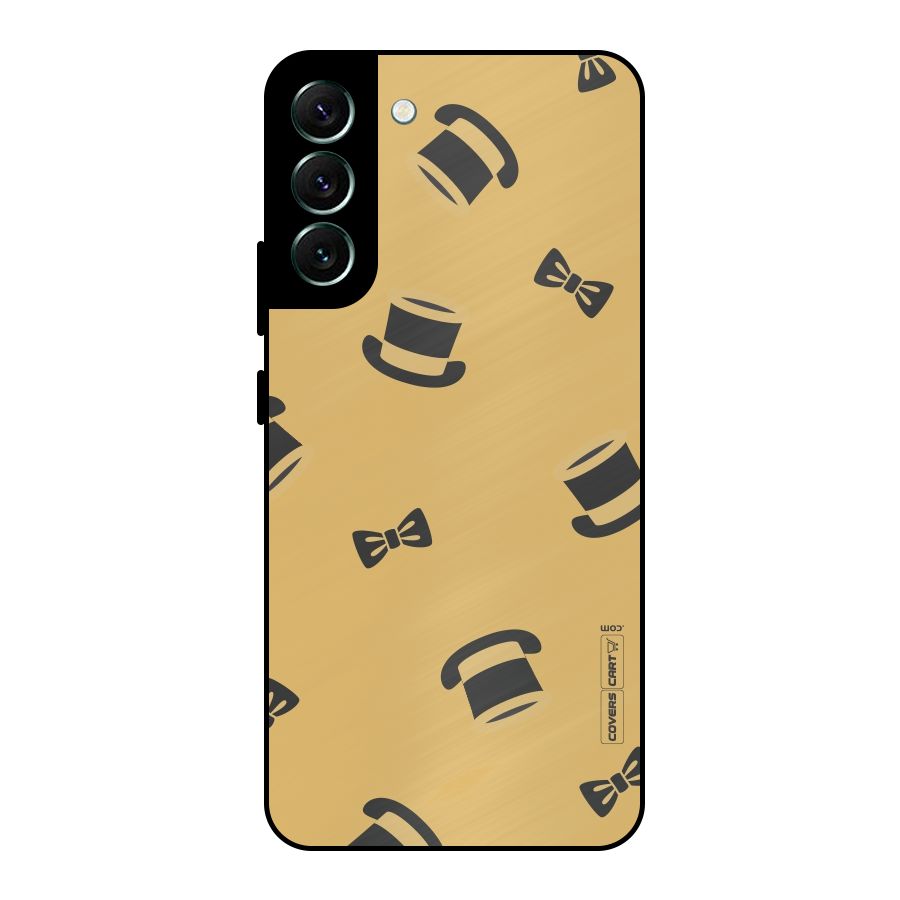 Hat and Bow Tie Metal Back Case for Galaxy S22 Plus 5G