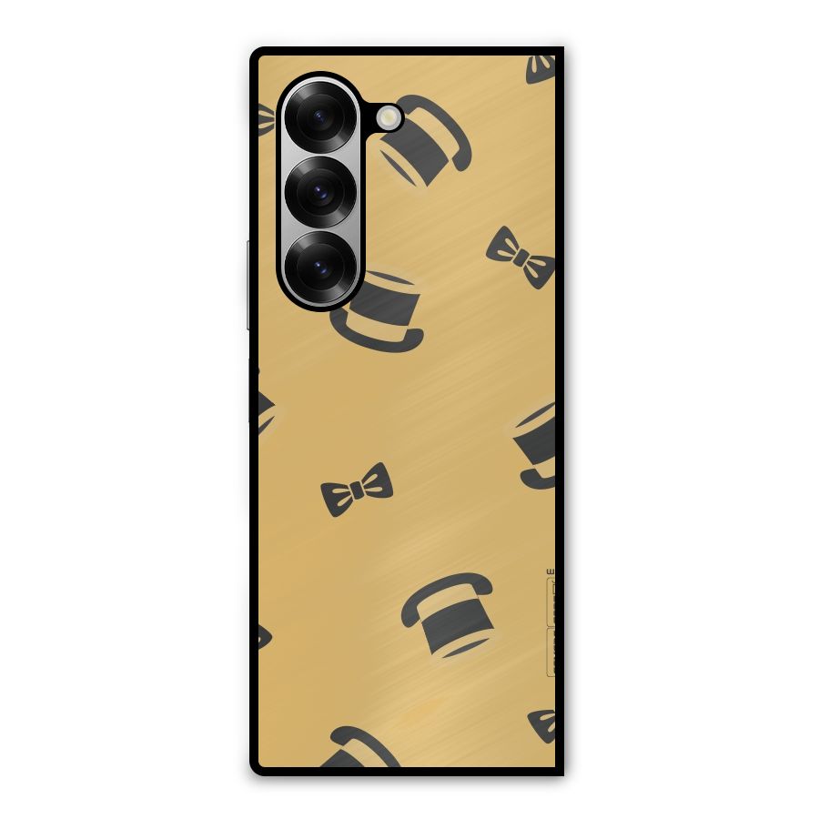 Hat and Bow Tie Metal Back Case for Galaxy Z Fold6