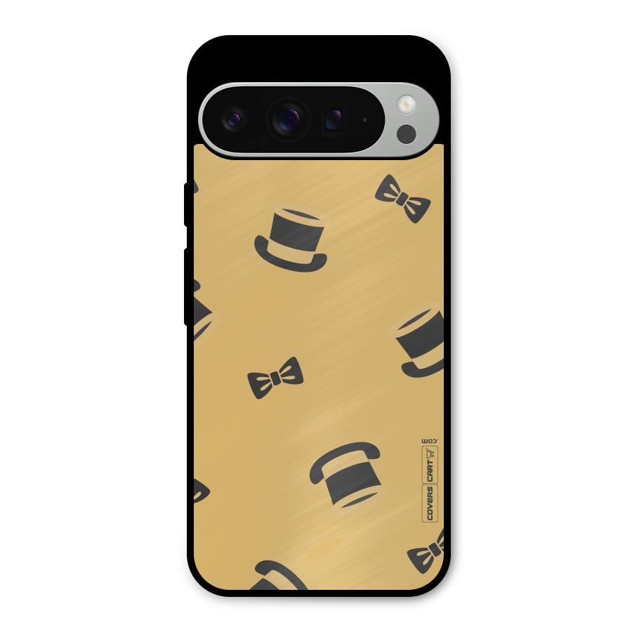 Hat and Bow Tie Metal Back Case for Google Pixel 9 Pro XL