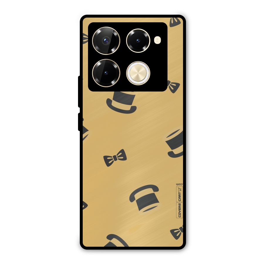 Hat and Bow Tie Metal Back Case for Infinix Note 40 Pro
