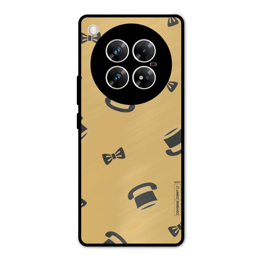Hat and Bow Tie Metal Back Case for Infinix Zero 40 5G