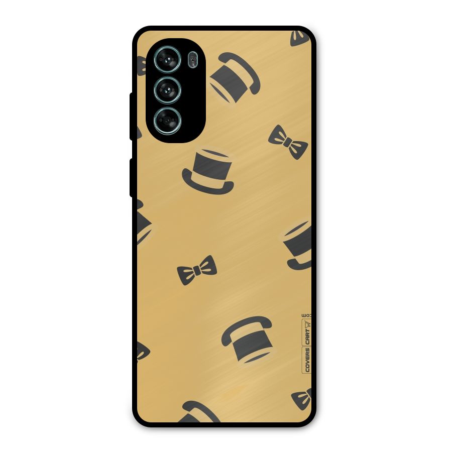 Hat and Bow Tie Metal Back Case for Moto G62