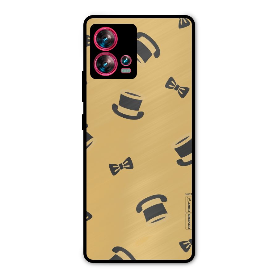 Hat and Bow Tie Metal Back Case for Motorola Edge 30 Fusion