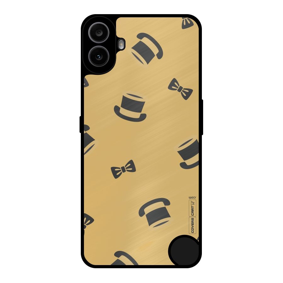 Hat and Bow Tie Metal Back Case for Nothing CMF Phone 1