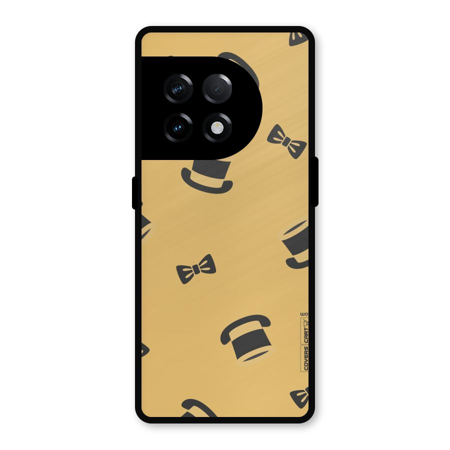 Hat and Bow Tie Metal Back Case for OnePlus 11R