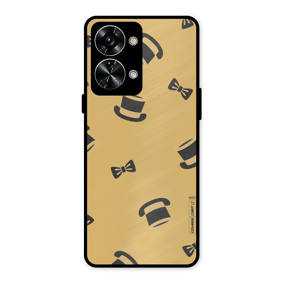 Hat and Bow Tie Metal Back Case for OnePlus Nord 2T