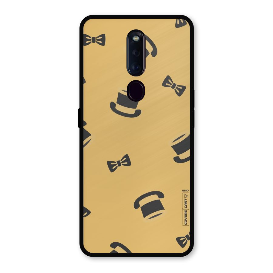 Hat and Bow Tie Metal Back Case for Oppo F11 Pro