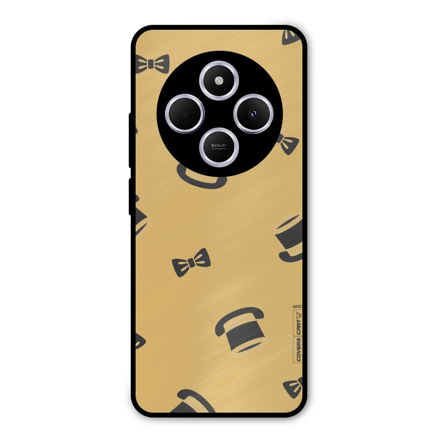 Hat and Bow Tie Metal Back Case for Poco C75 5G