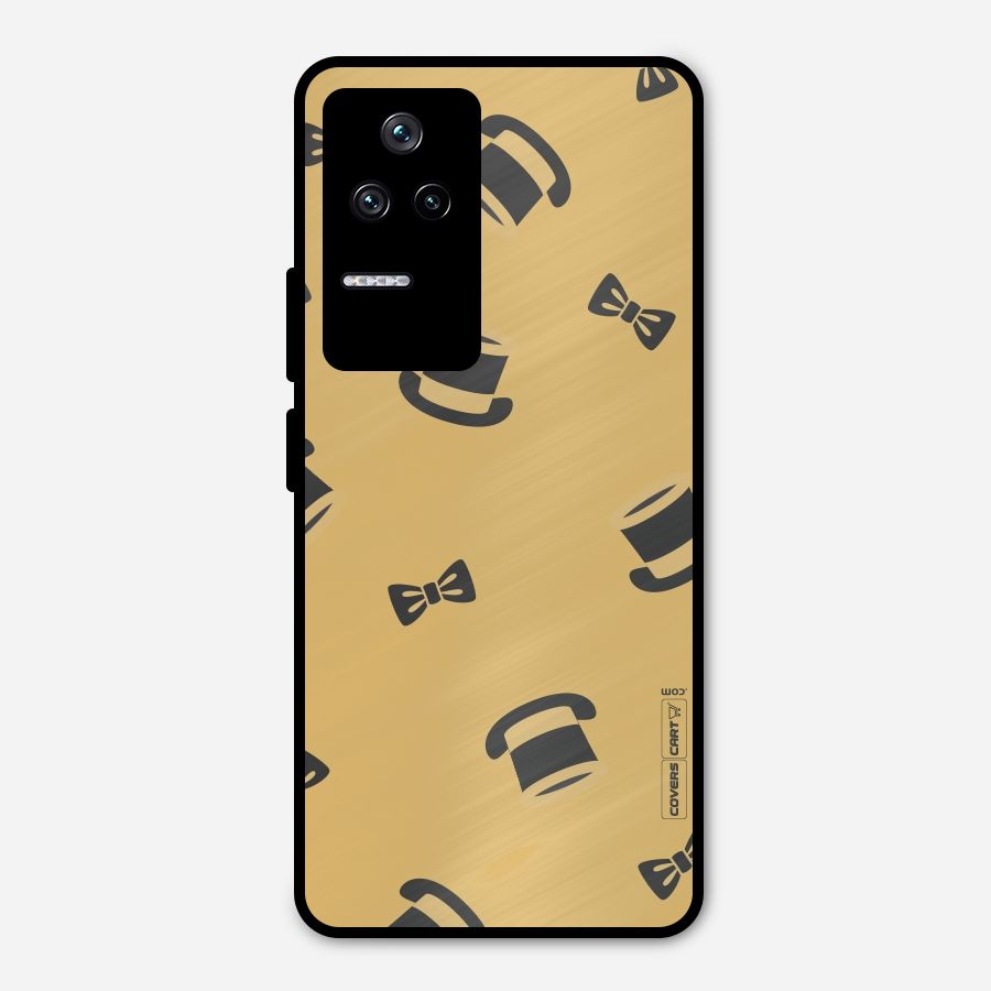 Hat and Bow Tie Metal Back Case for Poco F4 5G