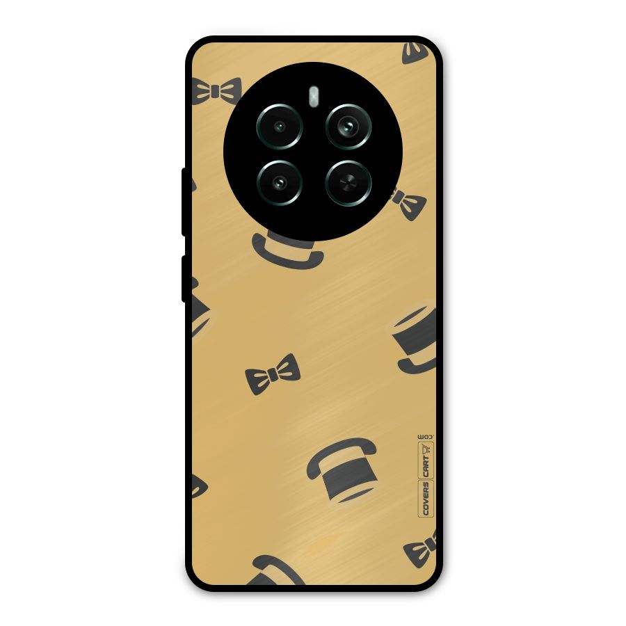 Hat and Bow Tie Metal Back Case for Realme 12 Pro Plus