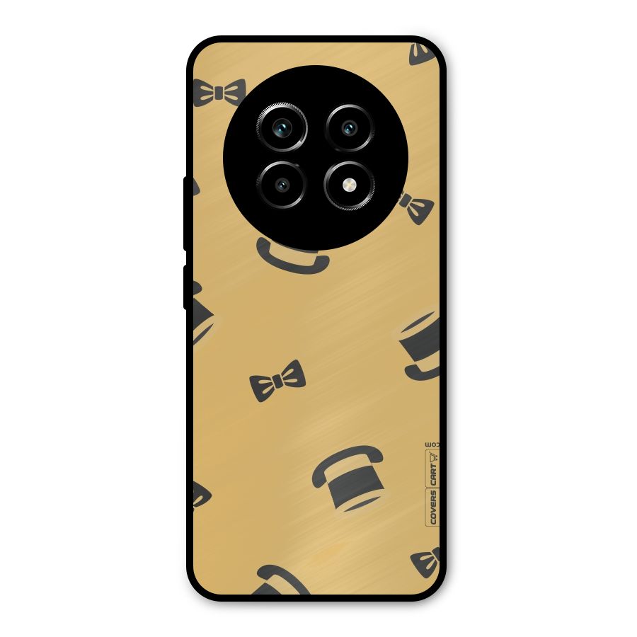 Hat and Bow Tie Metal Back Case for Realme 13 Pro