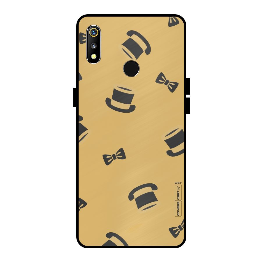 Hat and Bow Tie Metal Back Case for Realme 3
