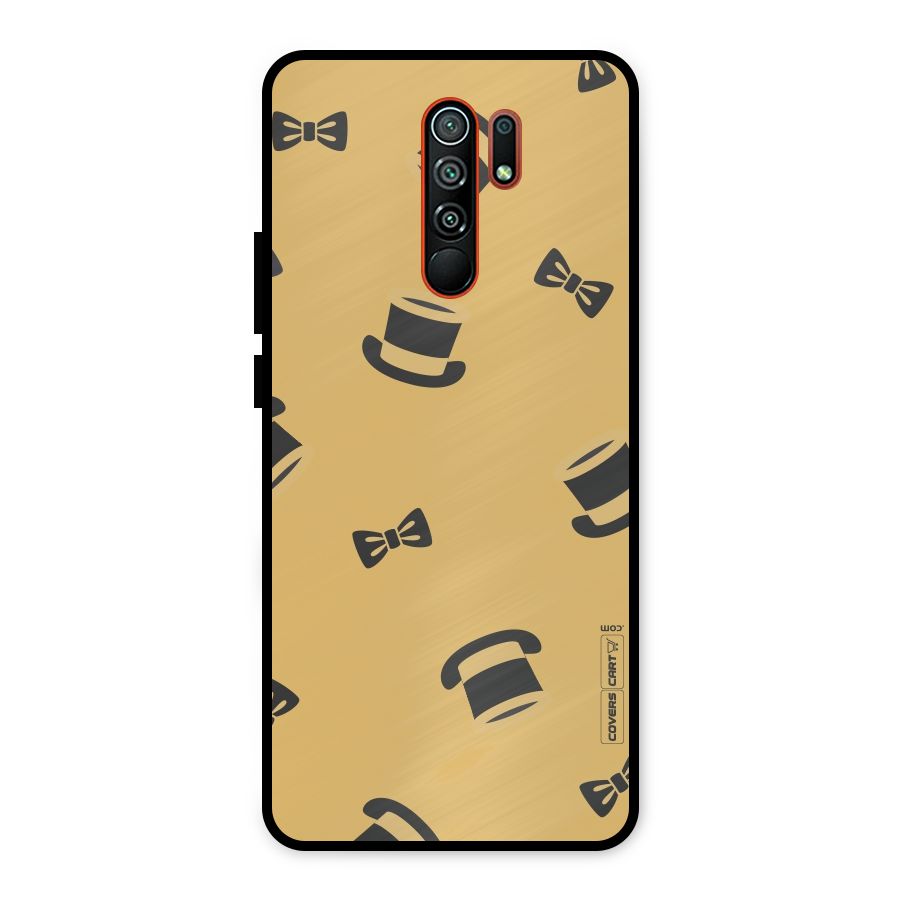 Hat and Bow Tie Metal Back Case for Redmi 9 Prime