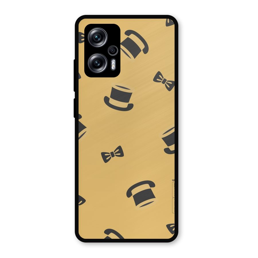 Hat and Bow Tie Metal Back Case for Redmi K50i