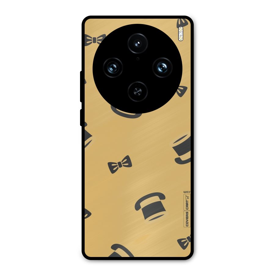 Hat and Bow Tie Metal Back Case for Vivo X100 Pro