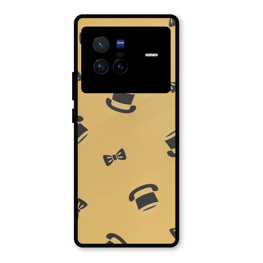Hat and Bow Tie Metal Back Case for Vivo X80