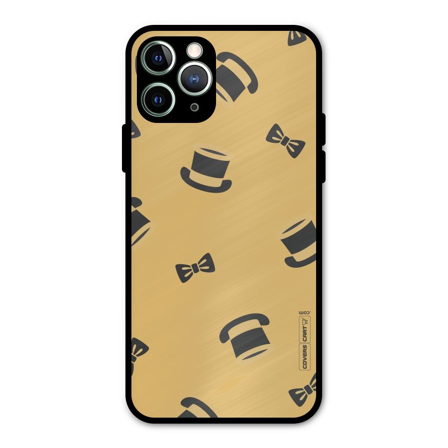 Hat and Bow Tie Metal Back Case for iPhone 11 Pro Max