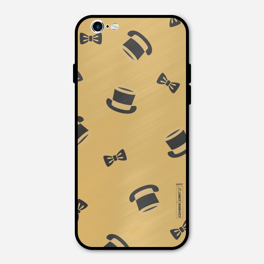Hat and Bow Tie Metal Back Case for iPhone 6 6s