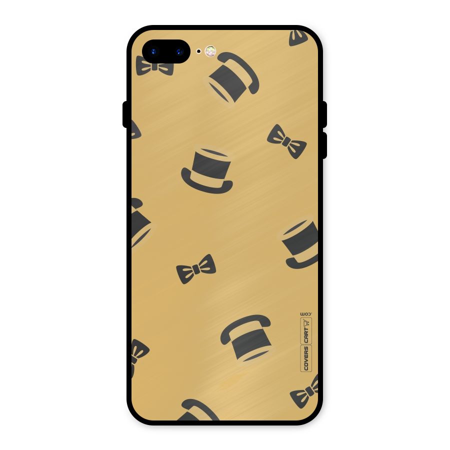 Hat and Bow Tie Metal Back Case for iPhone 8 Plus