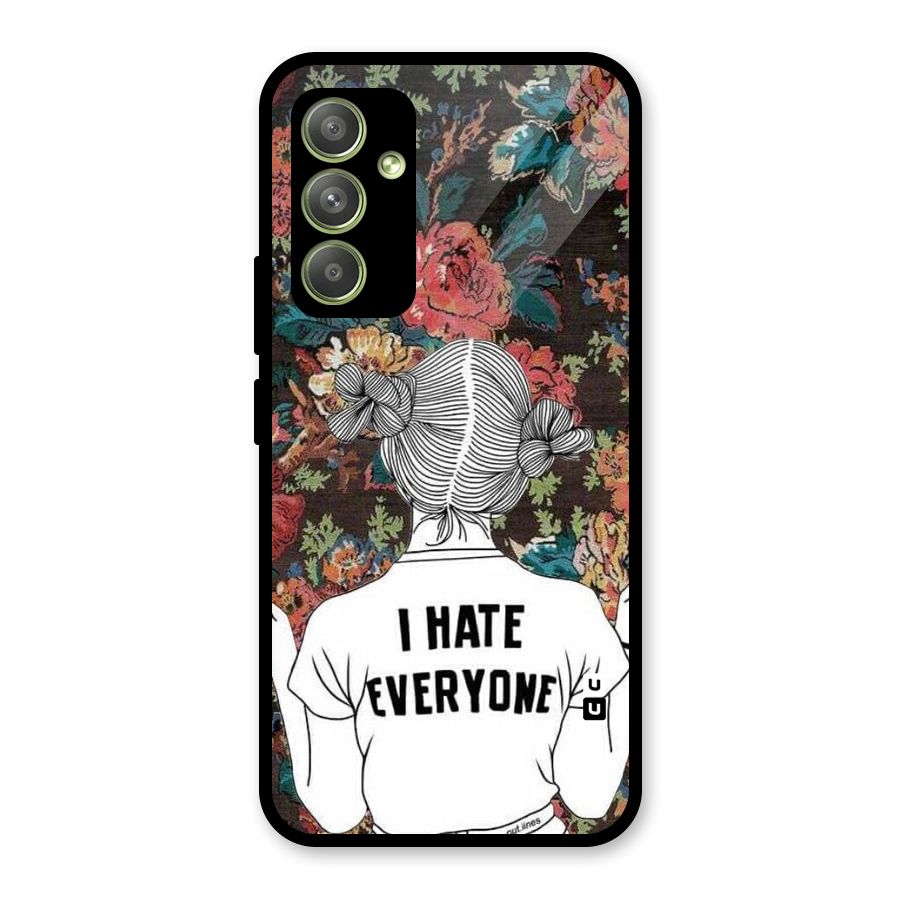 Hate Everyone Glass Back Case for Galaxy A54