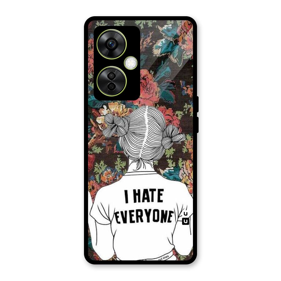 Hate Everyone Glass Back Case for OnePlus Nord CE 3 Lite