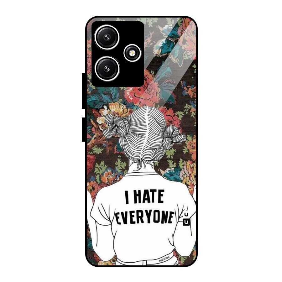 Hate Everyone Glass Back Case for Poco M6 Pro