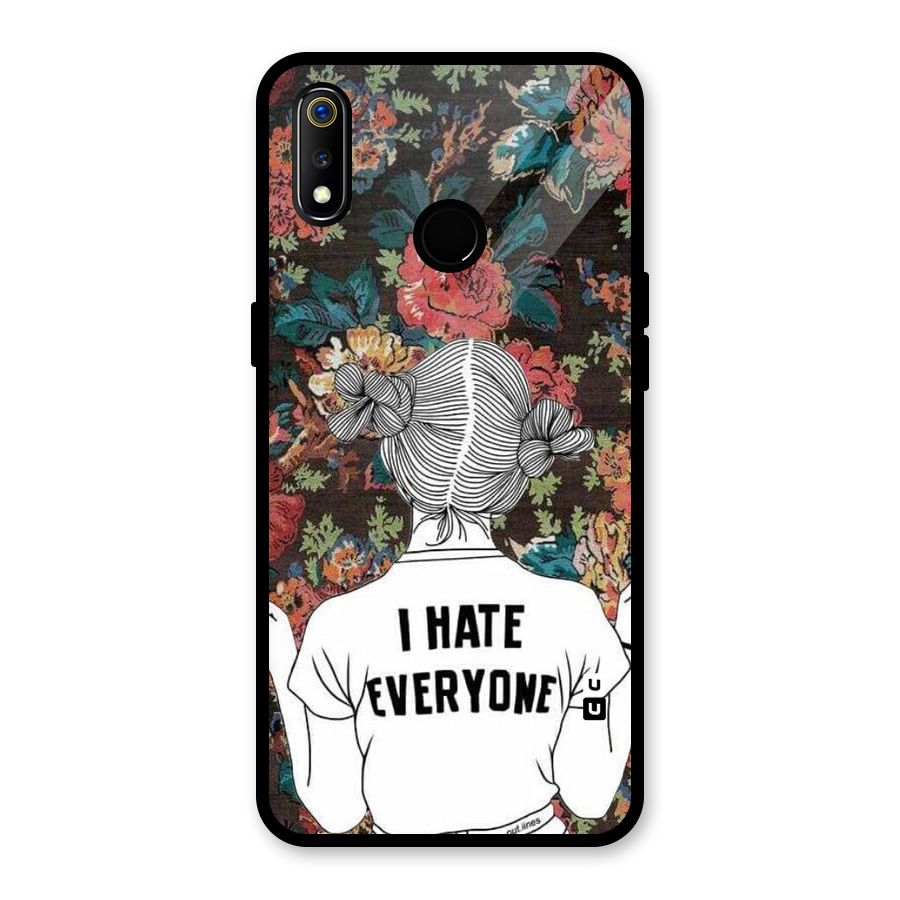 Hate Everyone Glass Back Case for Realme 3i