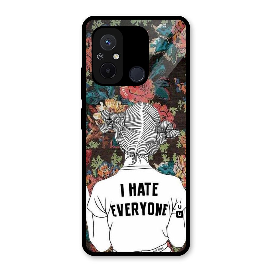 Hate Everyone Glass Back Case for Redmi 12C