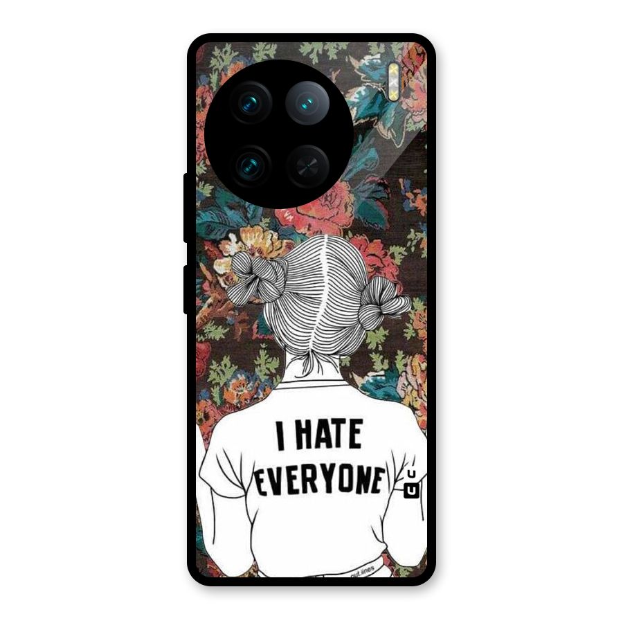 Hate Everyone Glass Back Case for Vivo X90 Pro