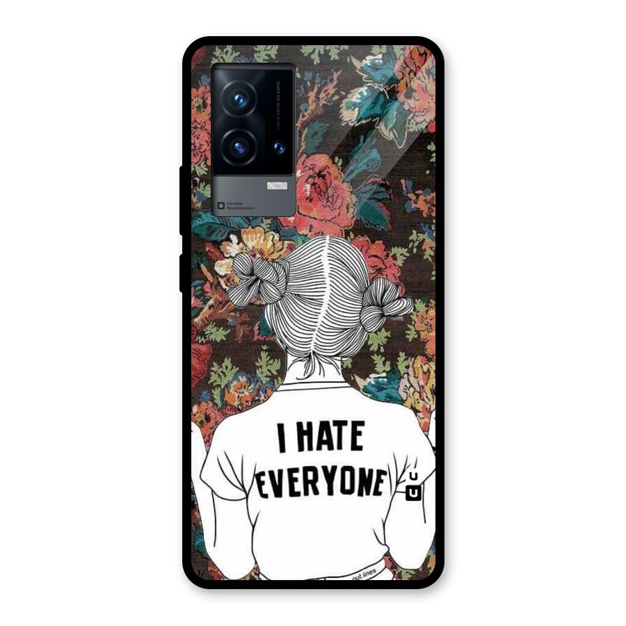 Hate Everyone Glass Back Case for iQOO 9 5G