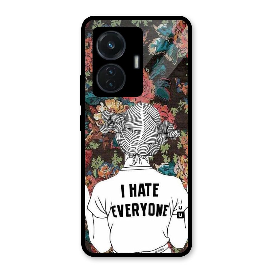 Hate Everyone Glass Back Case for iQOO Z6 44W