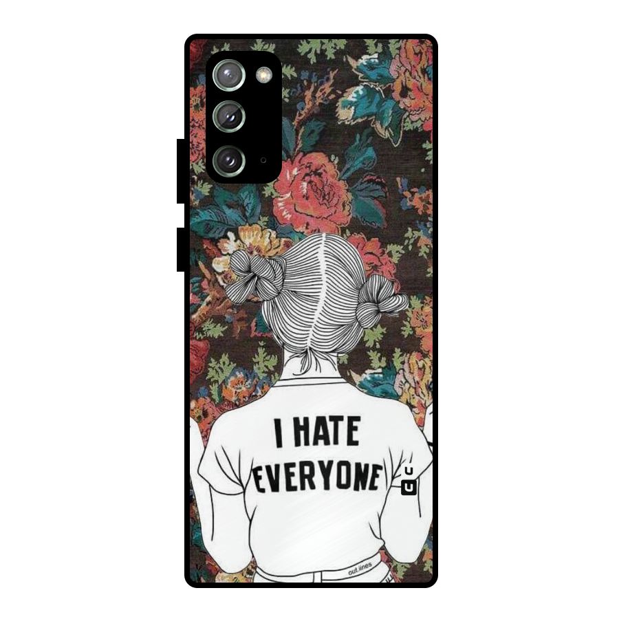 Hate Everyone Metal Back Case for Galaxy Note 20