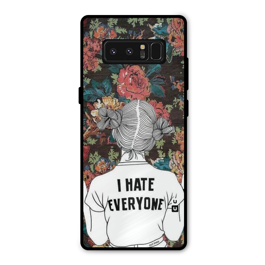 Hate Everyone Metal Back Case for Galaxy Note 8