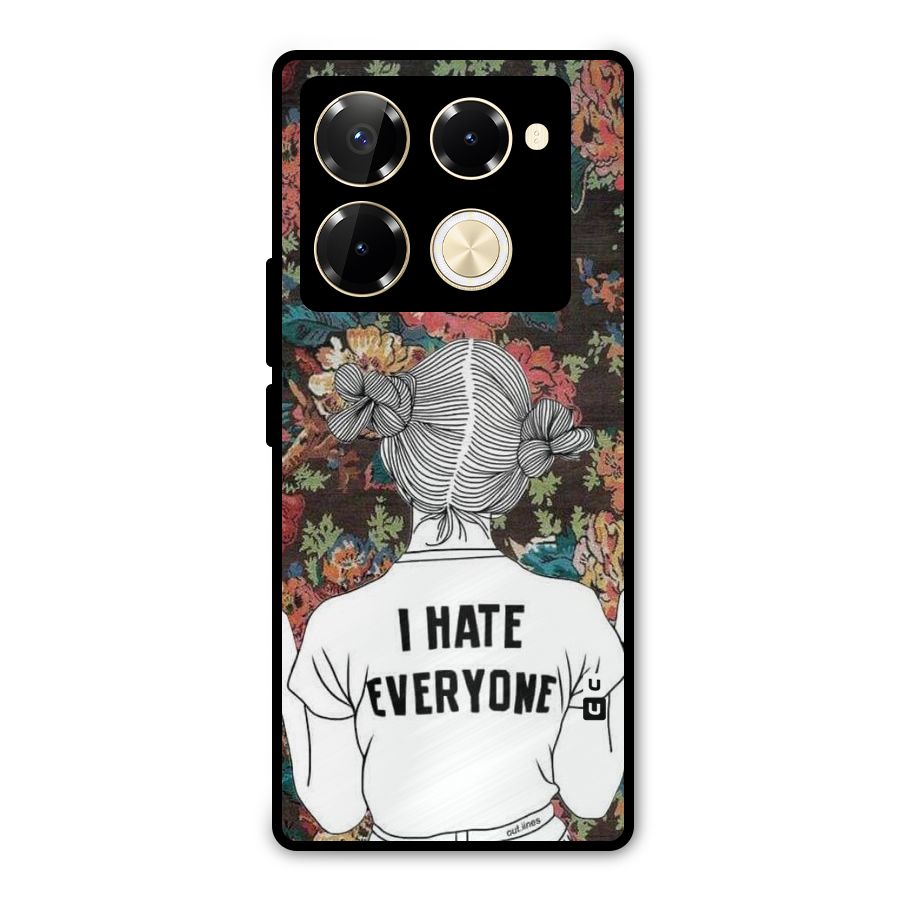 Hate Everyone Metal Back Case for Infinix Note 40 Pro