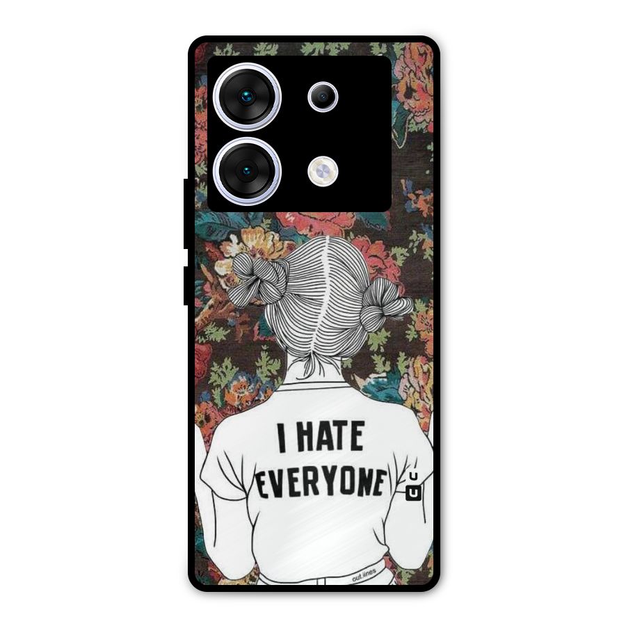 Hate Everyone Metal Back Case for Infinix Zero 30 5G