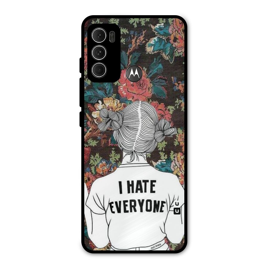 Hate Everyone Metal Back Case for Moto G60