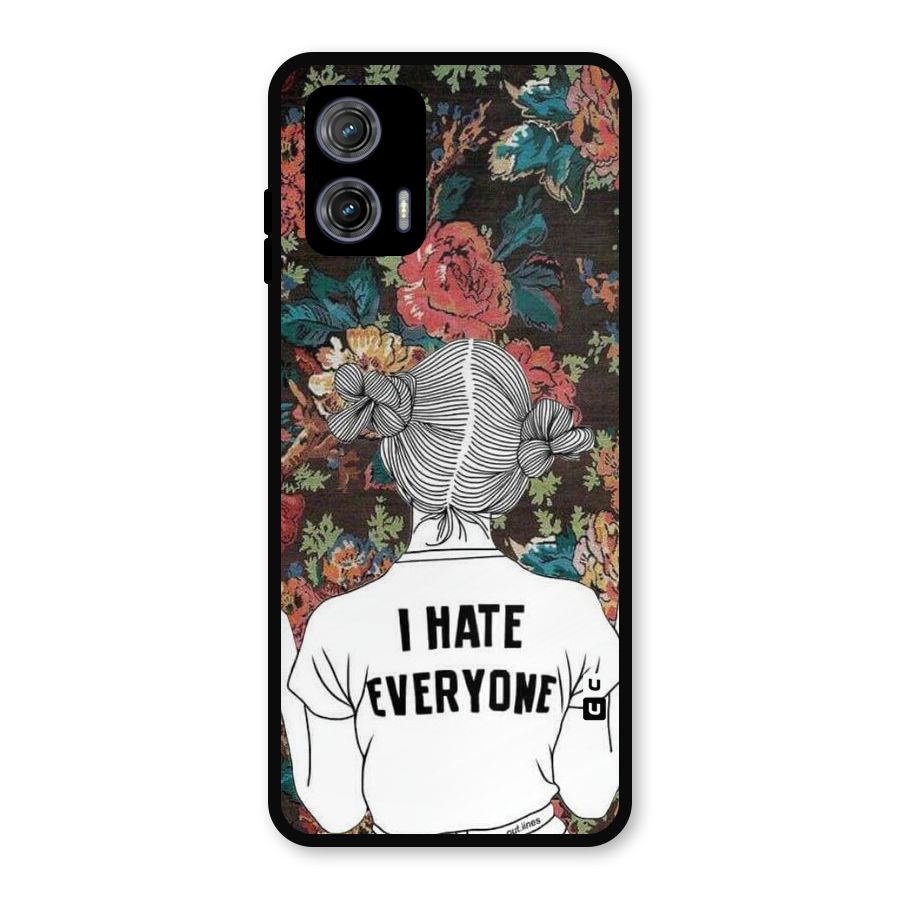 Hate Everyone Metal Back Case for Moto G73