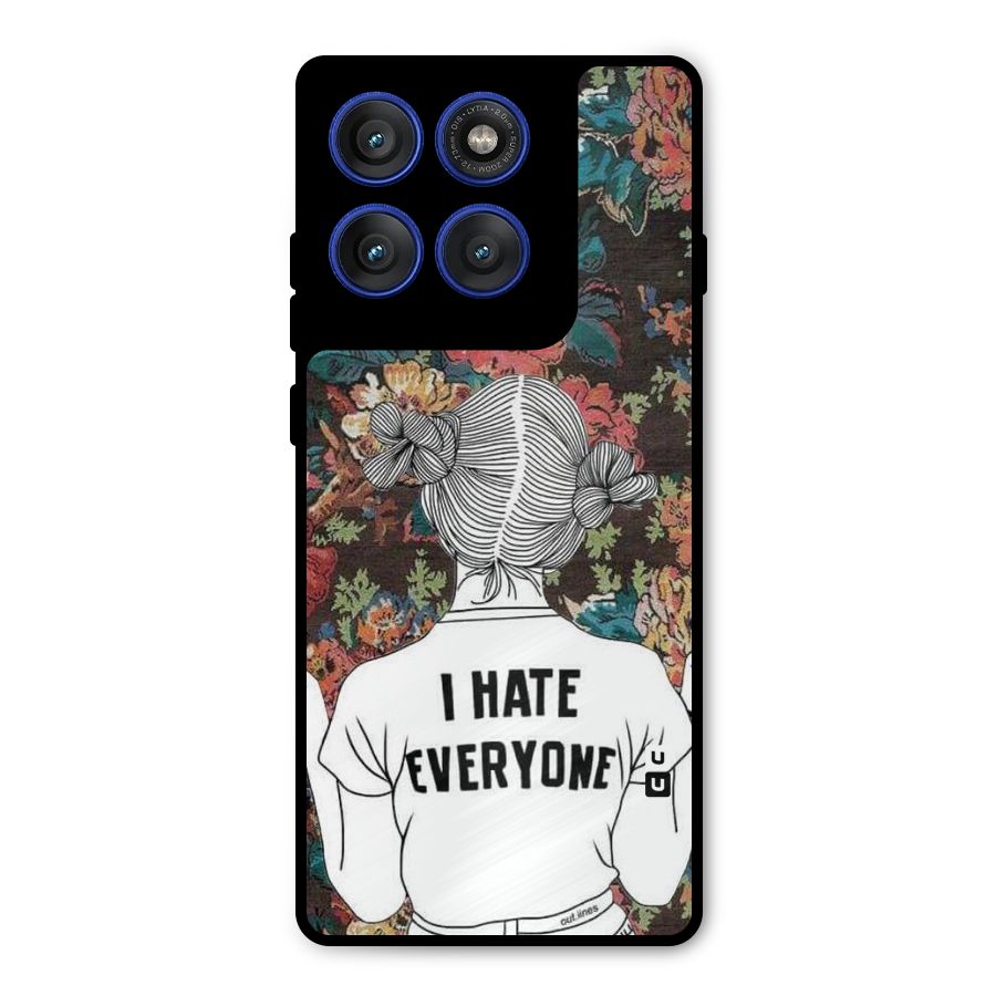 Hate Everyone Metal Back Case for Motorola Edge 60 Pro
