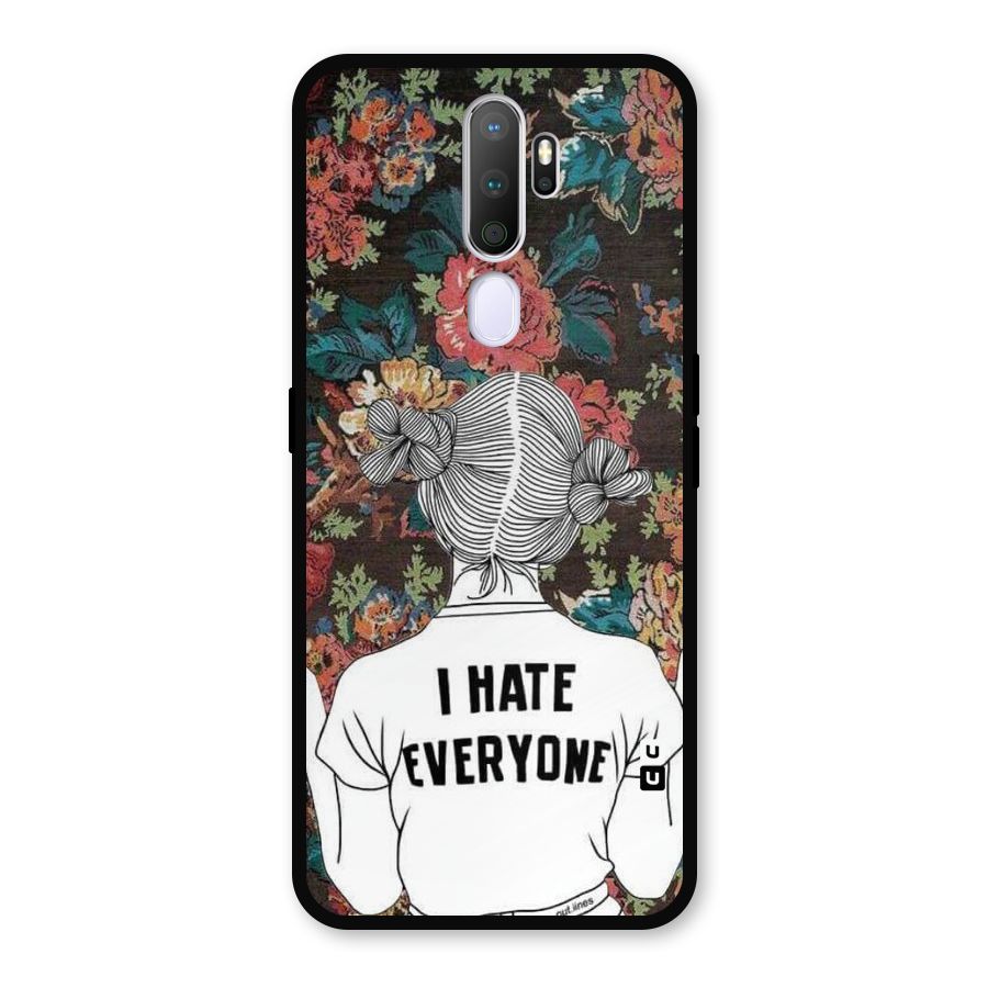 Hate Everyone Metal Back Case for Oppo A9 (2020)