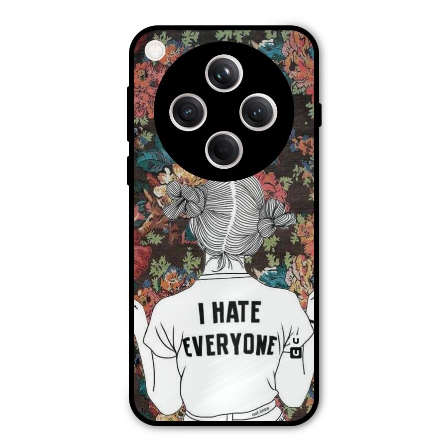 Hate Everyone Metal Back Case for Oppo Find X8