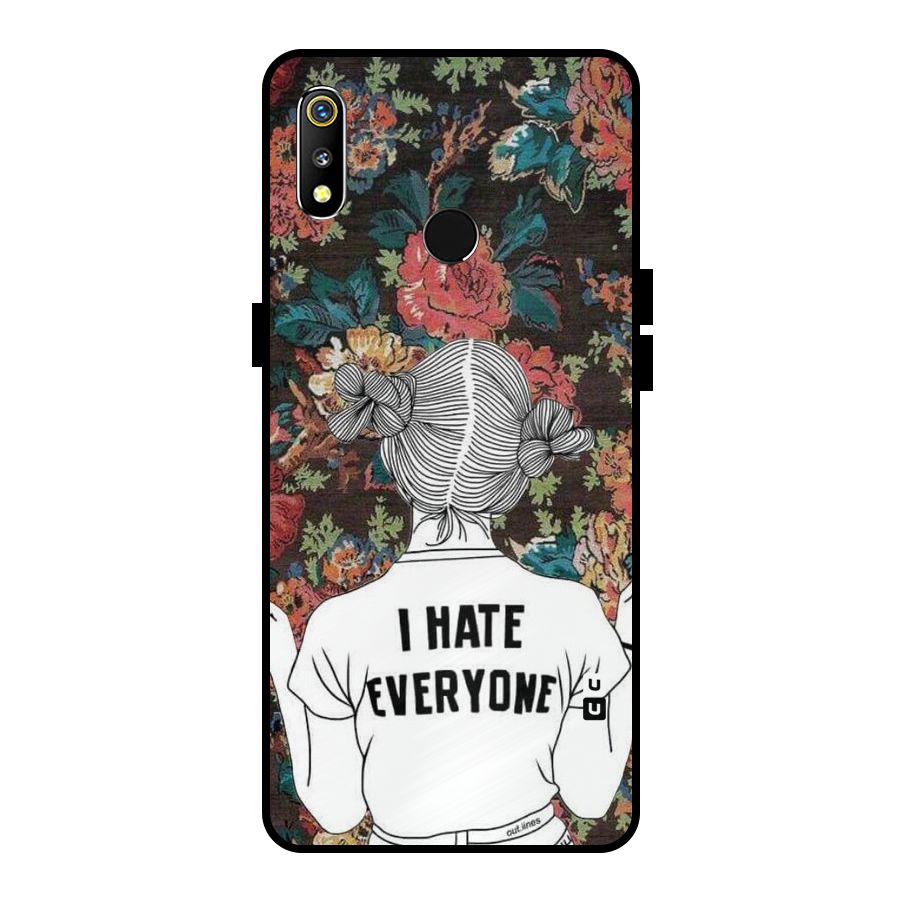 Hate Everyone Metal Back Case for Realme 3i