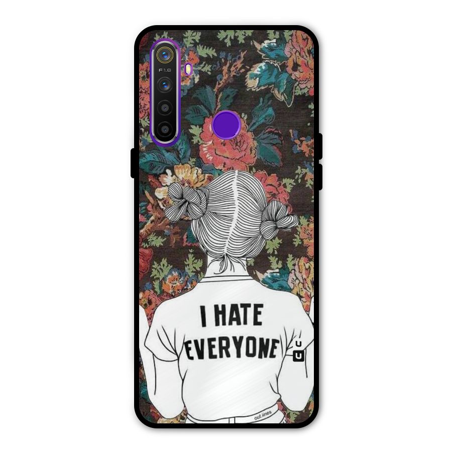 Hate Everyone Metal Back Case for Realme 5i